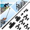 HAFOKO La motocicletta Telecamera Montaggio Kit Compatibile con Insta360 X4, X3, X2, X Doppio Morsetto Montaggio con 47 Invisibile Bastone Moto Manubrio Montaggio Compatibile con GoPro 12-3 Ciclismo