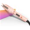 LOUIKAY Ferro Arricciacapelli Automatico, 4 Temperature, Antiscottatura, Cavo Anti-groviglio Rotante a 360° Arricciacapelli Automatico si Risparmia Tempo e Fatica, Rosa