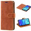 Mulbess Cover per Huawei P Smart 2019 / Honor 10 Lite, Custodia a Libro, Magnetica Flip con Chiusura, Interno TPU Antiurto Portafoglio,Sintetica, Vintage Marrone