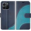 BoxTii Cover per Redmi Note 14 5G / Xiaomi Poco M7 PRO 5G, Custodia in PU Pelle Portafoglio, Magnetica Flip Cover a Libro con Slot per Schede per Redmi Note 14 5G, Blu
