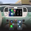 YZKONG Autoradio per Fiat 500 (2007-2015) Schermo tattile Car Radio Stereo con senza fili CarPlay/Android Auto Facile da installare Bluetooth FM RDS Mirror Link Canbus