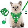 VavoPaw Pettorina per Cani con Guinzaglio da 1,5M, Imbracatura per Gatti Antifuga con Rete Traspirante e Strisce Riflettenti, Gilet Morbido e Regolabile per Cani Gatti, XS, Verde Medio