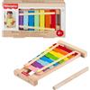 Fisher-Price - Xilofono in Legno, set musicale xilofono e martelletto in legno incluso per lo sviluppo delle capacità motorie complesse e sensoriali, giocattolo per bambini, 2+ anni, HXV13
