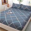Daesar Completo Lenzuola Matrimoniali 180 x 200 cm, Lenzuolo Matrimoniale Cotone Motivo Rombo Geometrica Lenzuola e 2 Federe Traspirante, Morbido, Lavabile in Lavatrice, Grigio