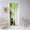 Odot Tende Oscuranti Interni con Occhielli, Tende per Porta con Stampa bambù Verde in Stile Zen 1 Pezzo Isolamento Termico Tende per Finestre Soggiorno Camera da Letto Armadio (Stile D,120x200cm)