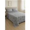 Corredocasa Copriletto Piquet Leggero Primaverile, Singolo, Anallergico, Antiacaro, Traspirante Puro Cotone 100% Lavabile in Lavatrice per Casa Letto, Coperta Made in Italy (Grigio)