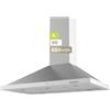 EVVO Cappa aspirante piramidale CE26 Pyramid, filtro in alluminio a 5 strati, larghezza 90 cm, potenza 650 m³/h, luce LED, filtro al carbone attivo, 3 velocità, efficienza energetica A, finitura inox