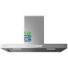 Cecotec Cappa Aspirante 90 Cm Flux Tt 908000 Glass White A++. 210W, Acciaio Inox, Display Glass White, 800 M³/H, Classe A++, Controllo Tattile, 3 Livelli, Filtri Carbone, Led, Hand Movement Control