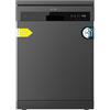Cecotec Lavastoviglie Bolero Aguazero 6200 Dark D. 1850 W, 14 coperti, 6 programmi, Classe D, Dual Zone Wash, Dry +, Turbo Dry +, Mezzo Carico, Avvio Programmato, AquaStop, Pannello Touch