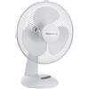 Melchioni Family | Ventilatore da Tavolo con 3 Velocità, Ventola a 3 Pale Diametro 30 cm, Funzione di Oscillazione, Colore Bianco