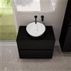 evineo ineo5 evo mobile La: 80 cm con 2 scomparti estraibili, ineo3 lavabo Ø 41,5 cm bianco,, BE0957BM+BE0963BM+BE0930WH, ineo3; ineo5 evo [Mobili da Bagno > Mobili con Lavabo Integrato]