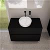 evineo ineo5 evo mobile La: 100 cm con 2 scomparti estraibili, ineo6 lavabo Ø 39 cm bianco,, BE0958BM+BE0964BM+BE0935WH, ineo6; ineo5 evo [Mobili da Bagno > Mobili con Lavabo Integrato]