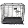 Pet's Solution - Kennel Trasportino Cani, Gatti o Pappagalli, in Metallo, Pieghevole, con Vassoio alla Base, Apertura Frontale e Maniglie - 60x45x53 cm