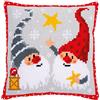 VERVACO Kit Cuscino Punto Croce GNOMI DI NATALE Set Ricamo Principianti Cuscini Gobelin Decorativi ca. 40 x 40 cm Accessori Per Lavoretti Creativi DIY Casa Decor Hobby Adulti Cross Stitch