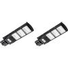 tempo di saldi Lampione Stradale Faro A Led 90W Con Pannello Solare Telecomando E Crepuscolare (Confezione da 2)