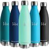 Motswedi Borraccia Termica, 500 ml Senza BPA, Borraccia, 18/8 Acciaio Inossidabile, borraccia bambini, Isolamento Sottovuoto a Doppia Parete, Bottiglia Termica per Scuola, Jogging, Campeggio - Blu-Verde