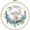 VERVACO Kit Punto Croce Contato Con Telaio RicamoPECORA Annuncio Nascita Punto Croce ca. 20 x 20 cm Regalo Personalizzato Set Fai Da Te Attività Creative Adulti Benvenuto Bambino Cross Stitch