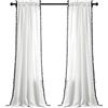 Lush Decor Tenda con pompon, in tinta unita, stile vintage chic, per soggiorno, sala da pranzo, camera da letto (singola), blu navy, 127 cm di larghezza x 239 cm di lunghezza