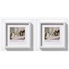 walther design bianca 30 x 30 cm con passe-partout, cornice in legno Stoccolma EA339W (Confezione da 2)