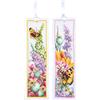 Lanarte Kit Punto Croce Segnalibri Contato SET DI 2 FLOWER POWER Segnalibri Punto Croce Da Ricamareca. 6 x 20 cm Set Fai Da Te Creativo Adulti Ricamo Accessori Per Lavoretti Creativi Cross Stitch
