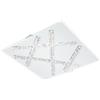 Eglo LED Lampada da soffitto Sorrenta, lampada a soffitto, acciaio bianco, vetro, vetro brillante bianco trasparente luce calda