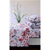 Tribeca Living AZORES HOME Tribeca Living Juliette - Set di lenzuola con tasca profonda stampata con stampa piatta, colore: Rosso