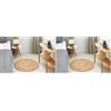 -LUXOR- living Tappeto Balo in 95% iuta e 5% cotone, colore: naturale, dimensioni: Ø 80 cm (Confezione da 2)