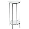 HAKU Colonna floreale cromo, Metallo, specchio - Dim. A 66 cm x Ø 28 cm, Stile Art Deco