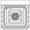 Disaenvir Forno da incasso 60 cm, autoportante, forno bianco, forno con funzione vapore, 65 l, 2,2 kW