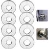 FL HUA 8 pezzi copertura tubo di riscaldamento, rosette copertura per tubi argento, rosetta di copertura rotonda in acciaio inox per fori decorativi da parete per tubi (diametro interno 28 mm/35 mm)