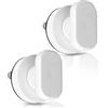Xiciki Set di 2 Maniglie per Porta a Ventosa, Maniglia per Porta Finestra con Forte Ventosa, per Vetro da Bagno Armadio Cassetto, Bianco