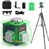 CIGMAN Livella Laser con Treppiede, CIGMAN Livello Laser Autolivellante 3x360°, Gamma di Lavoro: 30M, con Telecomando, Supporto Magnetico e Rotante, Batteria Incorporata dello Li-ione,1,5 m Treppiede, CM701T