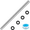 DXLing 30cm Tubo di Prolunga per Soffione Doccia in Acciaio Inossidabile G1/2'' Braccio di Prolunga per Soffione Prolunga per Braccio Doccia Tubo di Estensione Doccia per Accessori da Bagno