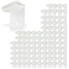 Licht-Zubehoer.de by MLZ 100 pezzi | Clip da soffitto - Clip da soffitto per soffitti a griglia, per profilo a T da 24 mm | linguetta verticale / 90° | con occhiello Ø 5,0 mm | plastica trasparente