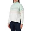 hoona Maglione Lavorato a Maglia, Menta Bianco Lana, XS/S Donna
