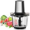 Generico Tritatutto da Cucina Elettrico 3L Grande Capacità 500W Tritatutto Elettrico Frullatore Multifunzione con Ciotola in Vetro 2 velocità per Frutta, Verdura, Carne, Spezie, Frullatore Multifunzionale