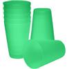 S&S-Shop Bicchiere da 400 ml, colore e quantità a scelta, in plastica rigida per feste, per bambini, in plastica impilabile, 0,4 l, riutilizzabile, per spazzolini e bicchieri da cocktail (25, verde)