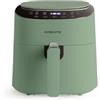 CREATE/FRYER AIR PRO COMPACT/Friggitrice ad aria senza olio 3,5L Verde salvia/ 8 Programmi, Schermo di visione angolare, Senza olio e grasso, Sistema di circolazione dell'aria a 360º, 1300W