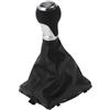 TUCKBOLD Pomello del Cambio Manuale a 6 Velocità con Copertura per Audi A4 B8 No.8K0863278H | Leva del Cambio del Cambio del Cambio Nero Cromato Argento in Plastica 1 Pezzo