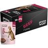 PrimaCat - Classico cibo umido per gatti, gusto manzo in salsa arrosto, confezione da 28 da 85 g ciascuno