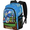 Sonic The Hedgehog - SEGA Greenhill-Zaino Fight FAN 2.2, Multicolore, 31 x 44 cm, Capacità 24 L