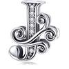 ShiYu Charm in argento 925 Lettera dell'alfabeto con J per bracciali e collane europei Pandora