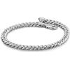 Dankadi Bracciale Uomo Cubano in Argento 925, Larghezze 3mm/4mm/5mm, Catena Maglia Gourmet Lunghezza 16 17 18 19 20 22 23CM - Stile Hip Pop Gioielli di Moda Regali per Papà Fratello Marito, 9