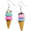 Miniblings gelato wafer ghiaccio Orecchini - Gioielli fatto a mano ho Waffeleis Kugeleis Glace 2 palle - orecchini
