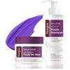 Henjunu Maca Essenza Shampoo Antigiallo e Maschera Antigiallo, Shampoo Maschera Antigiallo Capelli,Neutralizza i Toni Gialli, Ripara i Danni Dei Capelli, Adatto a Capelli Biondi, Decolorati, Grigi