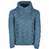 Aran Woollen Mills Maglione a trecce Grosse in Lana Merino Supersoft (Blu Mare Irlandese, L)