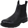 Lumberjack CHARLIE Stivaletto uomo mod. Beatles in pelle in una nuova versione Total Black Nero Nero CB003-CHARLIE