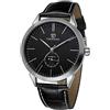 Forsining, modello FSG8083M3S4, orologio da polso casual da uomo, automatico, con quadrante analogico e cinturino di pelle alla moda