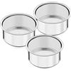 Joyfair Set di 3 stampi per torte in acciaio inox, per tostapane, compleanno, Natale, finitura a specchio, sano e durevole, lavabile in lavastoviglie, 10 cm