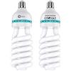 OMBAR Lampada Fluorescente 2 x 135W E27 Compatta Temperatura Colore 5500K Colore della Luce Solare Luce Naturale Risparmio Energetico 10000 Poco Tempo Disponibile Blocco della Combustione PBT